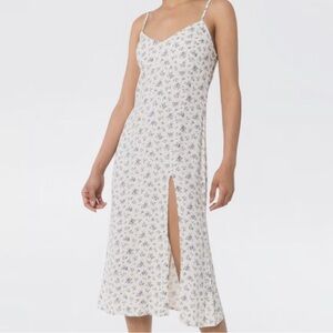 Reformation Blue Floral Print Dress